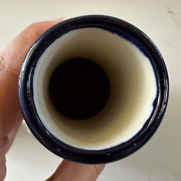 Vintage Signed Javier Servin Mexican Hand Painted Ceramic Carafe Matching Cup - Picture 4 of 6